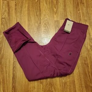 Nike Court‎ Heritage Tennis Pants Men Medium Burgundy Plum Zipper Leg FN7397-610